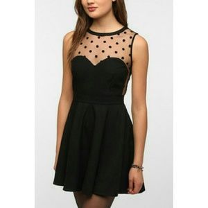 Coincidence and Chance Polka Dot Mesh Dress M